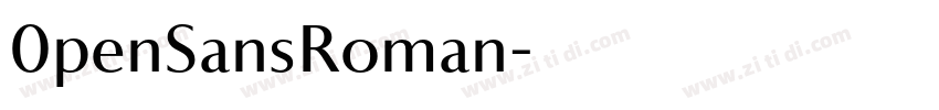 0penSansRoman字体转换