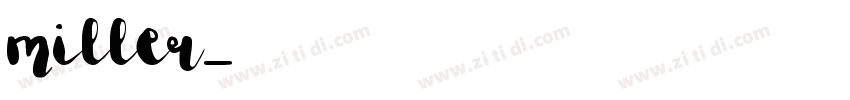miller字体转换