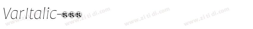 VarItalic字体转换