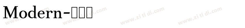 Modern字体转换