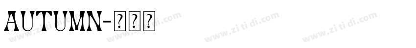 Autumn字体转换