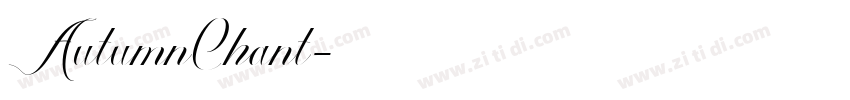 AutumnChant字体转换