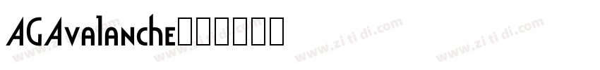 AGAvalanche75字体转换