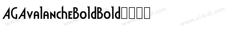 AGAvalancheBoldBold字体转换