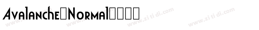 Avalanche-Normal字体转换