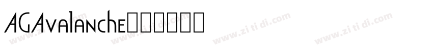 AGAvalanche75字体转换