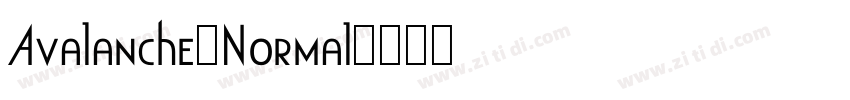 Avalanche-Normal字体转换