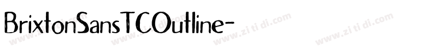 BrixtonSansTCOutline字体转换