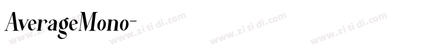 AverageMono字体转换