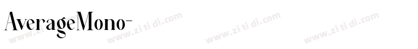 AverageMono字体转换