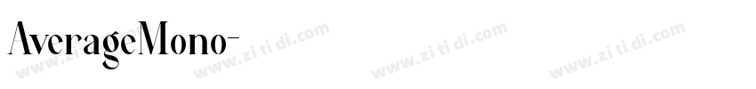 AverageMono字体转换