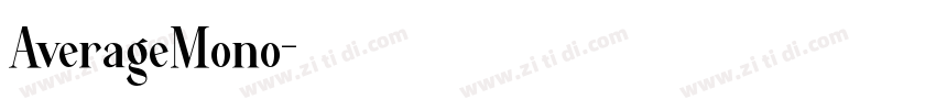 AverageMono字体转换