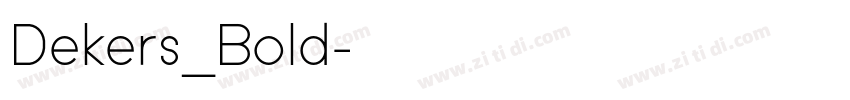 Dekers_Bold字体转换