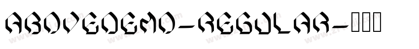 AboveDEMO-Regular字体转换