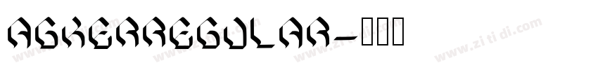 AgkerRegular字体转换
