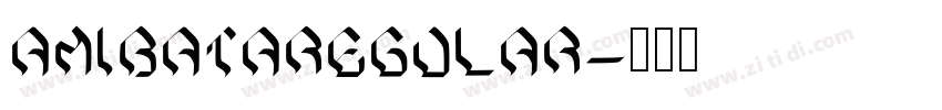 AmibataRegular字体转换