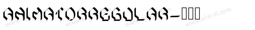 AnimatorRegular字体转换