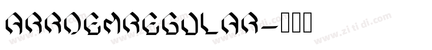 ArroemRegular字体转换