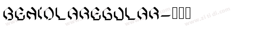 BenjolaRegular字体转换