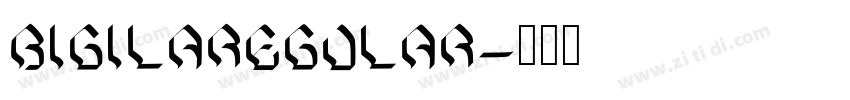 BigilaRegular字体转换