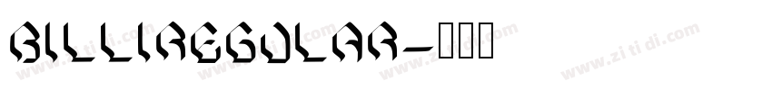 BilliRegular字体转换