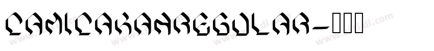 CamicakanRegular字体转换