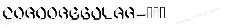 CordoRegular字体转换