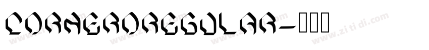 CorneroRegular字体转换