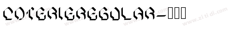 CoterieRegular字体转换
