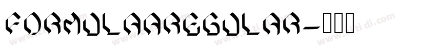 FORMULAARegular字体转换