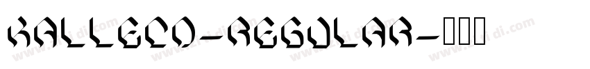 KALLECO-Regular字体转换