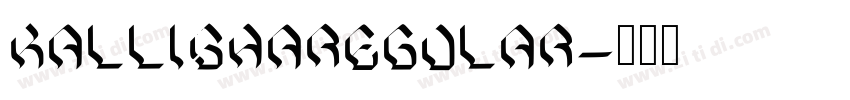 KallishaRegular字体转换