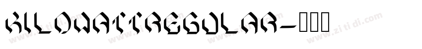 KilowattRegular字体转换