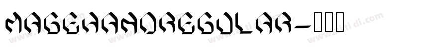 MagehandRegular字体转换