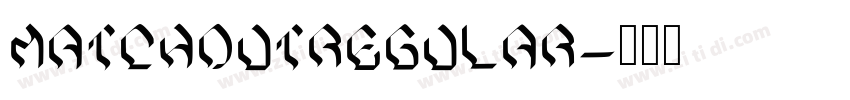 MatchoutRegular字体转换