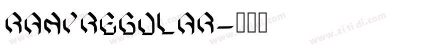 RanyRegular字体转换 RanyRegular字体转换