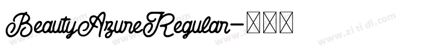BeautyAzureRegular字体转换