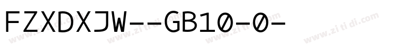 FZXDXJW--GB10-0字体转换