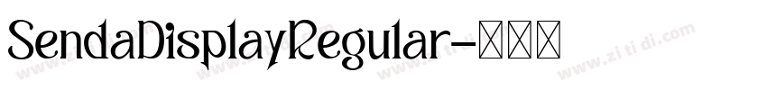 SendaDisplayRegular字体转换