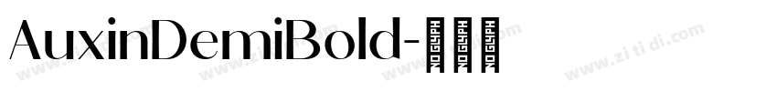AuxinDemiBold字体转换