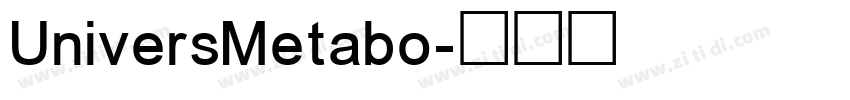 UniversMetabo字体转换