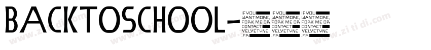 BACKTOSCHOOL字体转换