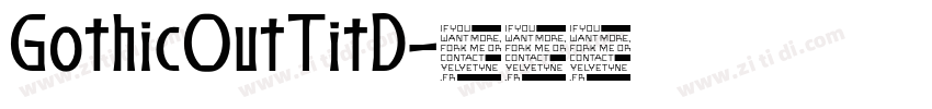 GothicOutTitD字体转换