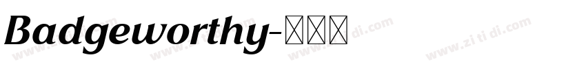 Badgeworthy字体转换