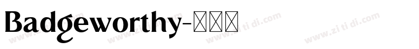 Badgeworthy字体转换