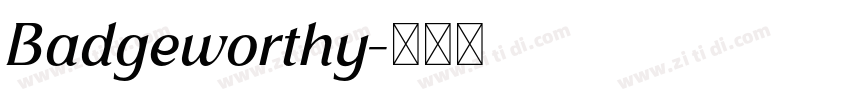 Badgeworthy字体转换