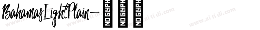 BahamasLightPlain字体转换