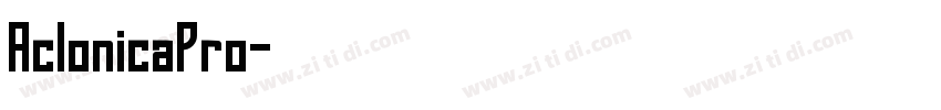 AclonicaPro字体转换