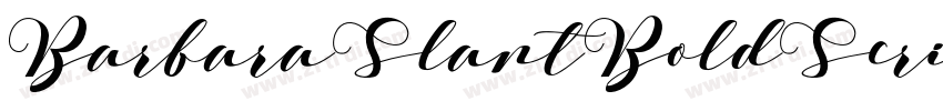 BarbaraSlantBoldScri字体转换