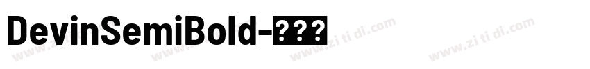 DevinSemiBold字体转换